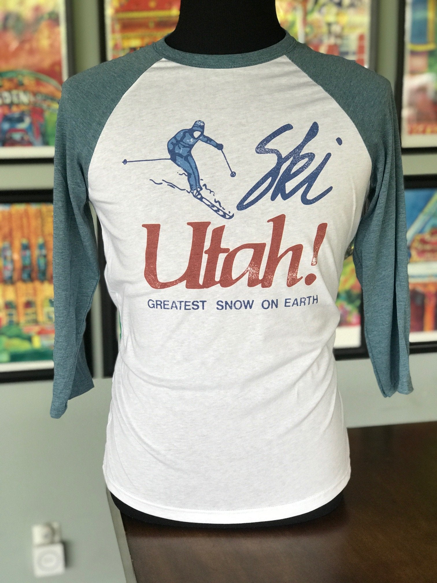 SKI UTAH BASEBALL TEE