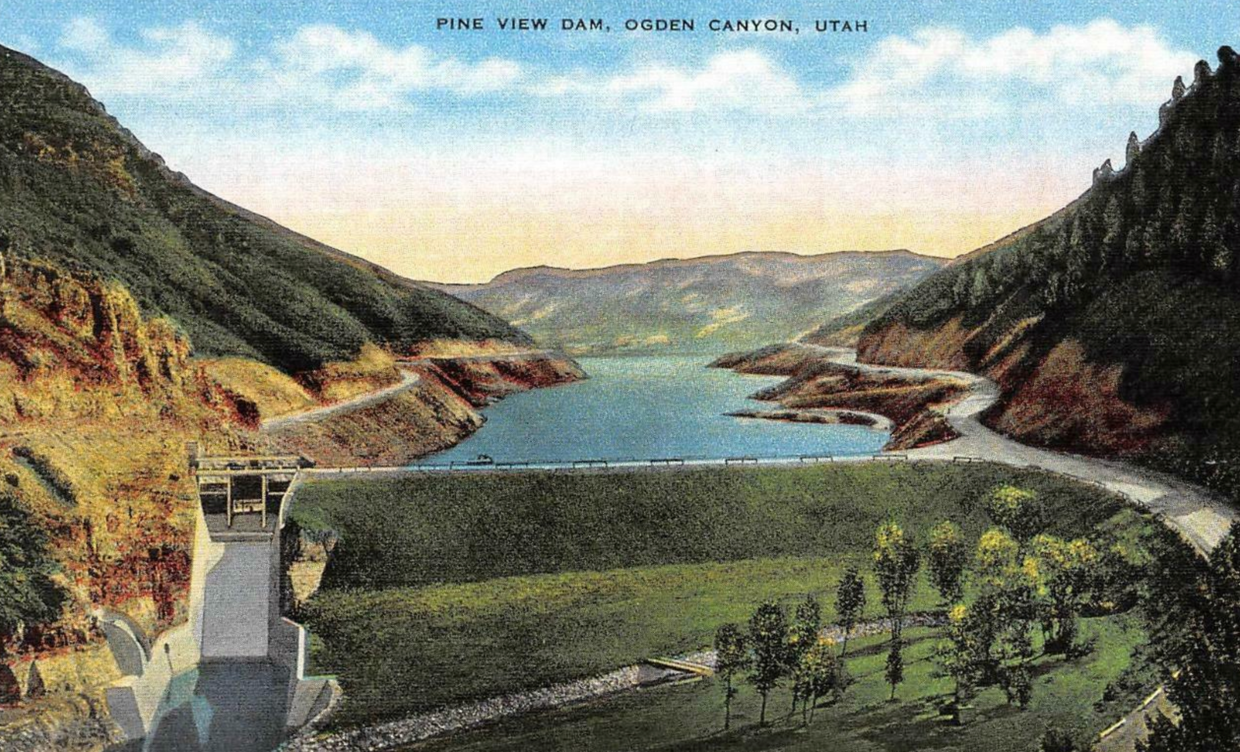 POSTCARD OGDEN PINEVIEW DAM TEE