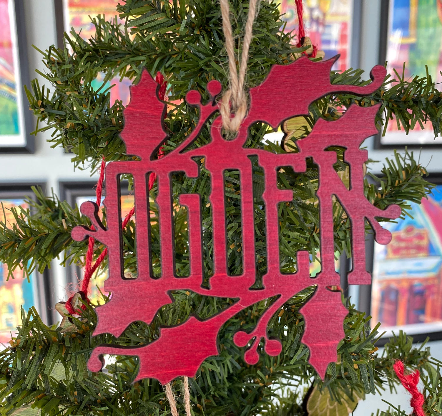 OGDEN HOLLY ORNAMENT