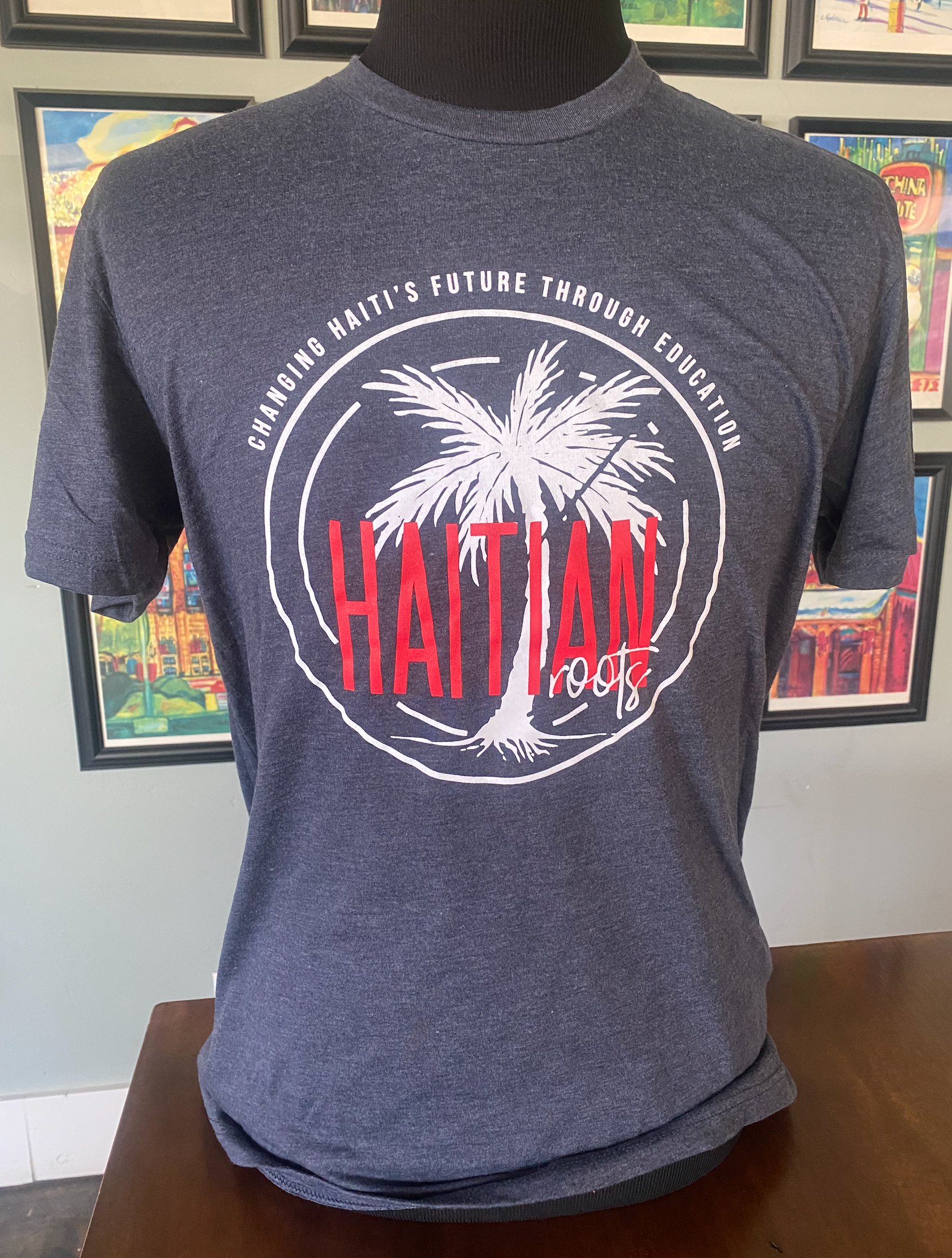 HAITIAN ROOTS NAVY TEE