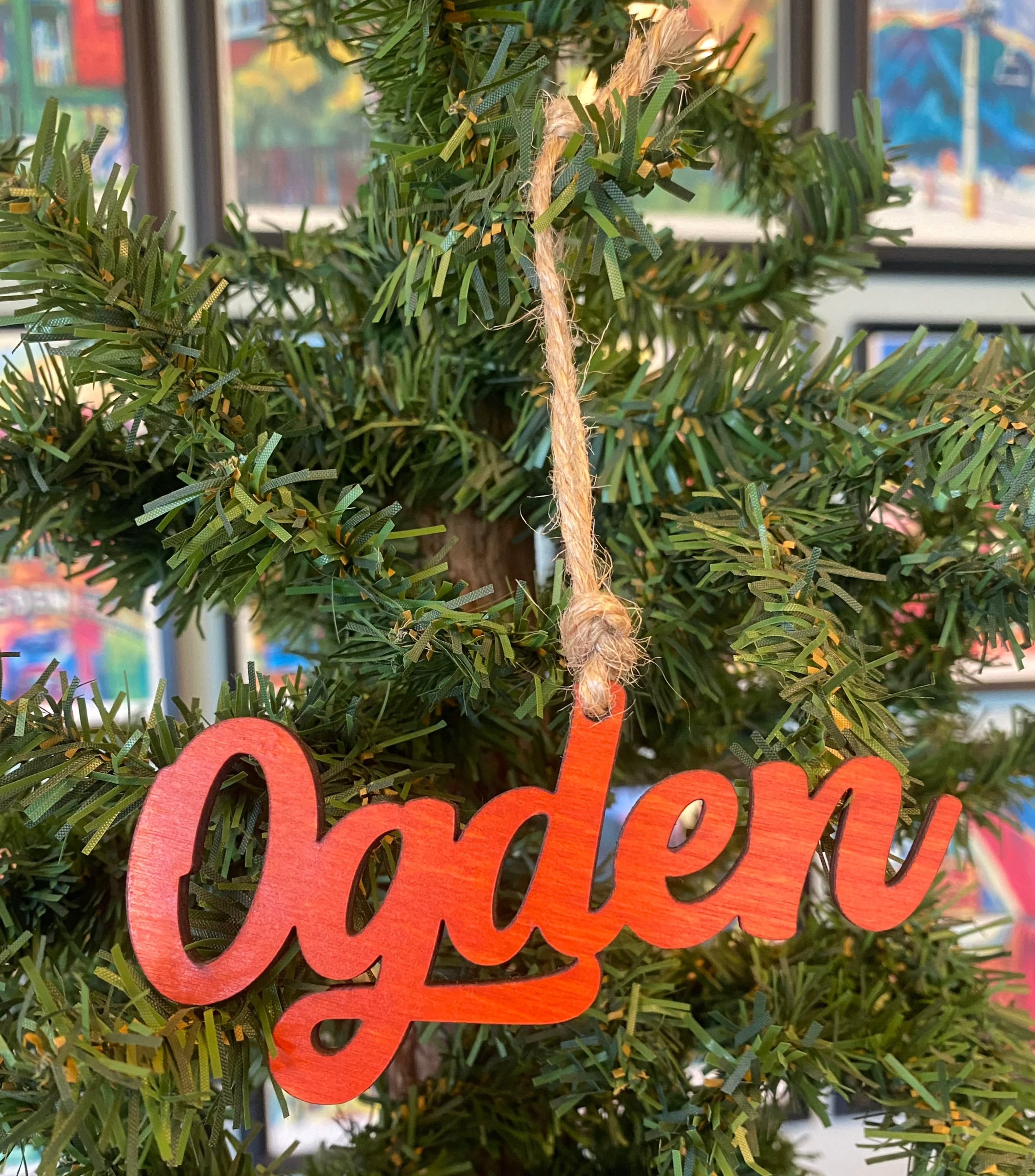 OGDEN SCRIPT ORNAMENT