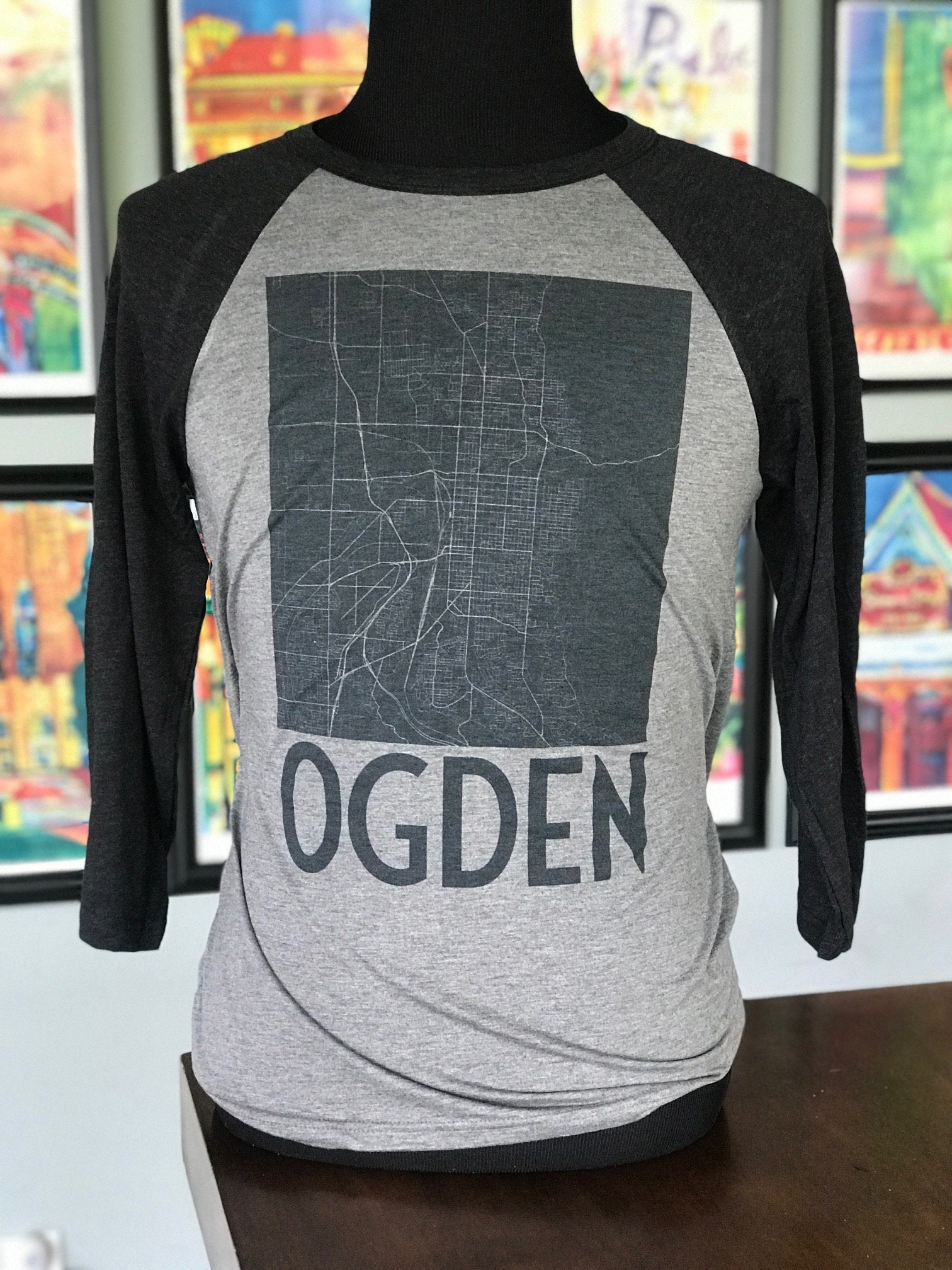 OGDEN MAP BASEBALL TEE